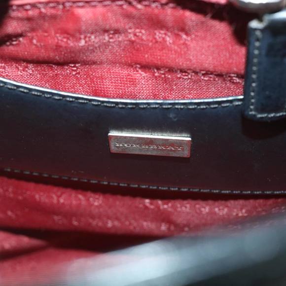 BURBERRY Shoulder Bag Leather Black Auth ac2232 - Picture 11 of 16